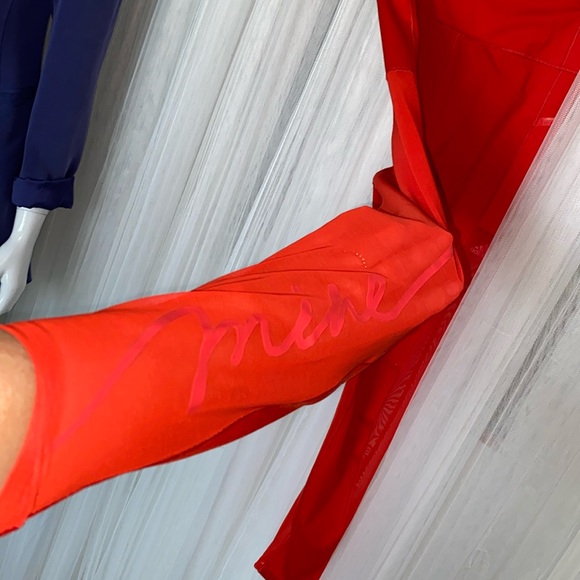 Adidas X Ivy Park mesh panel Mine legging/tights bright red side pocket! Size S - Picture 4 of 14